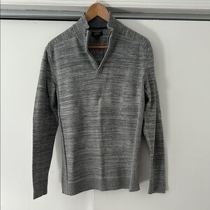 Men's Gray Quarter-Zip Sweater
